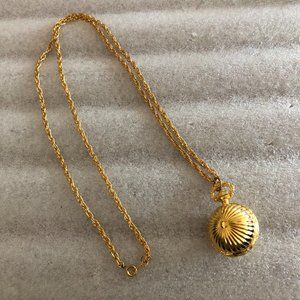 Vintage Pedre Ridged Ball Watch Necklace